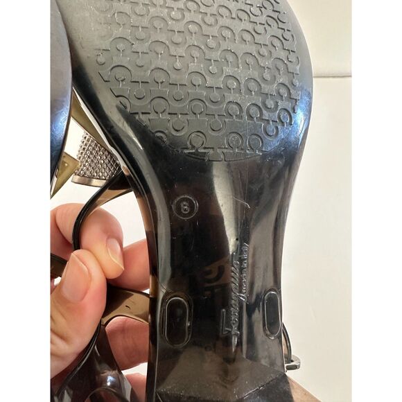 *FLAWED* Salvatore Ferragamo Jelly Thong Sunshine Sandals Size 8 - Picture 7 of 7
